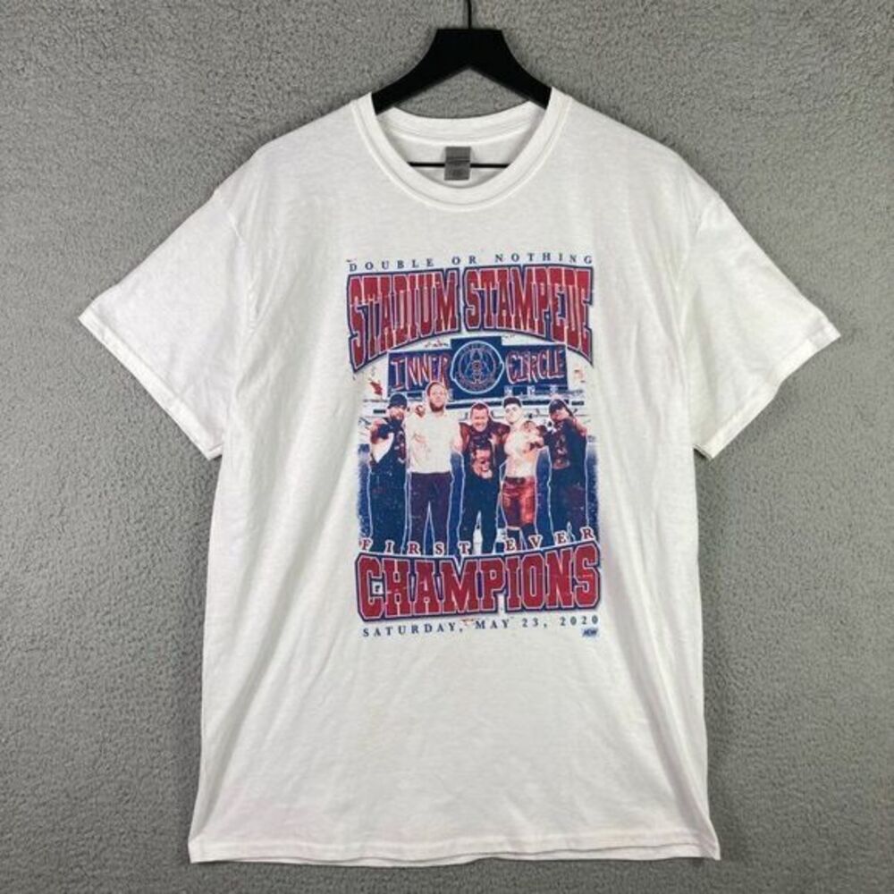 AEW Inner Circleβ Stadium Stampede 2020 Wrestling T-Shirt Menβs Large Jericho